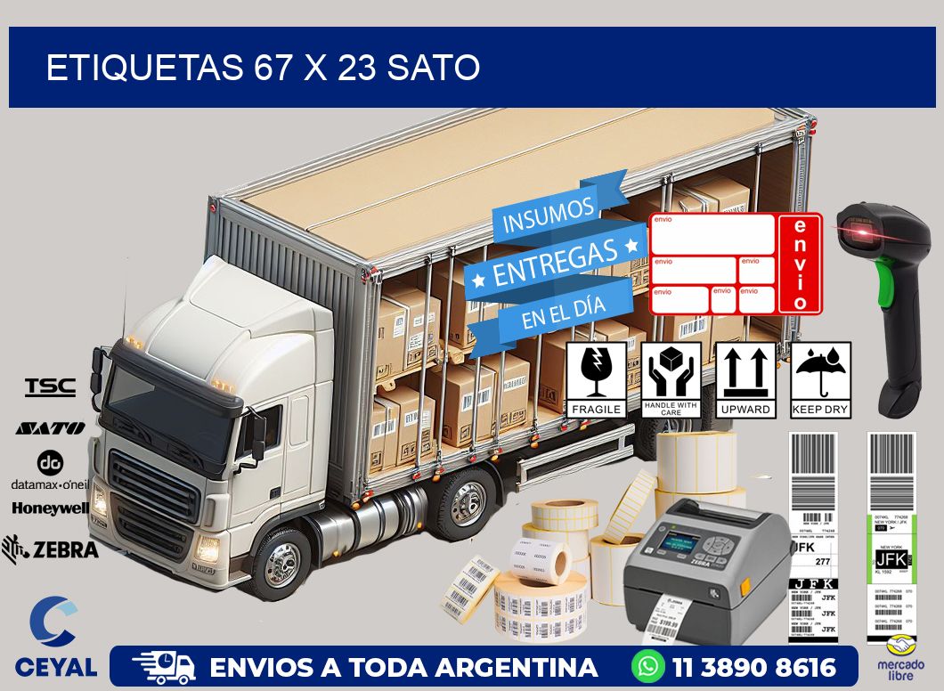 ETIQUETAS 67 x 23 SATO