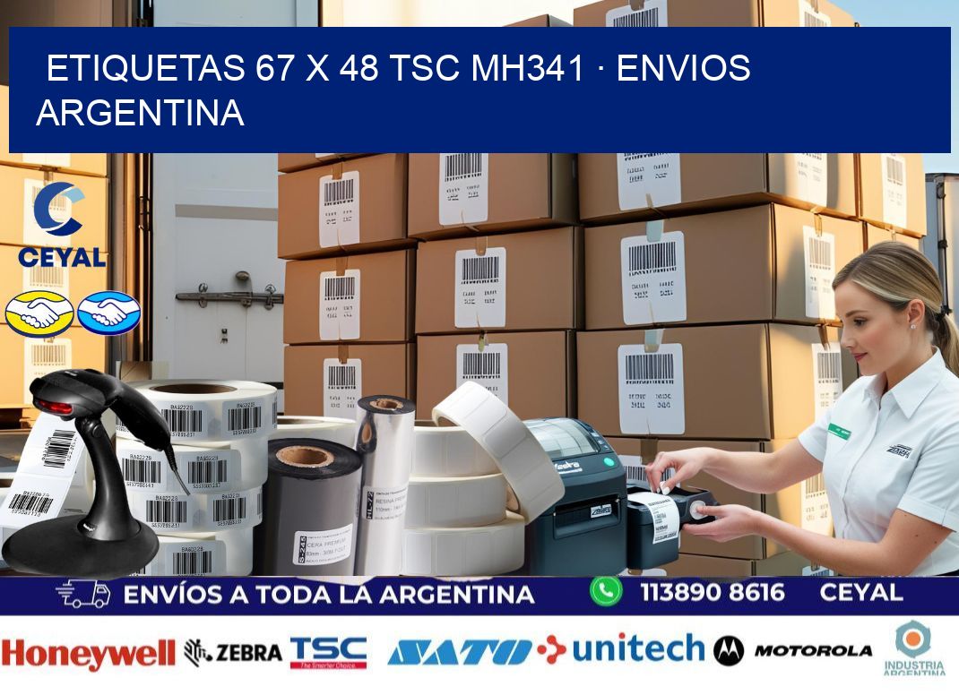 ETIQUETAS 67 x 48 TSC MH341 · ENVIOS ARGENTINA