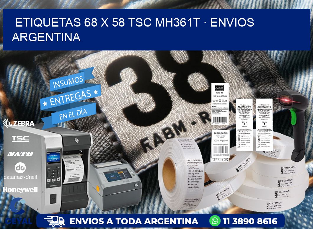 ETIQUETAS 68 x 58 TSC MH361T · ENVIOS ARGENTINA