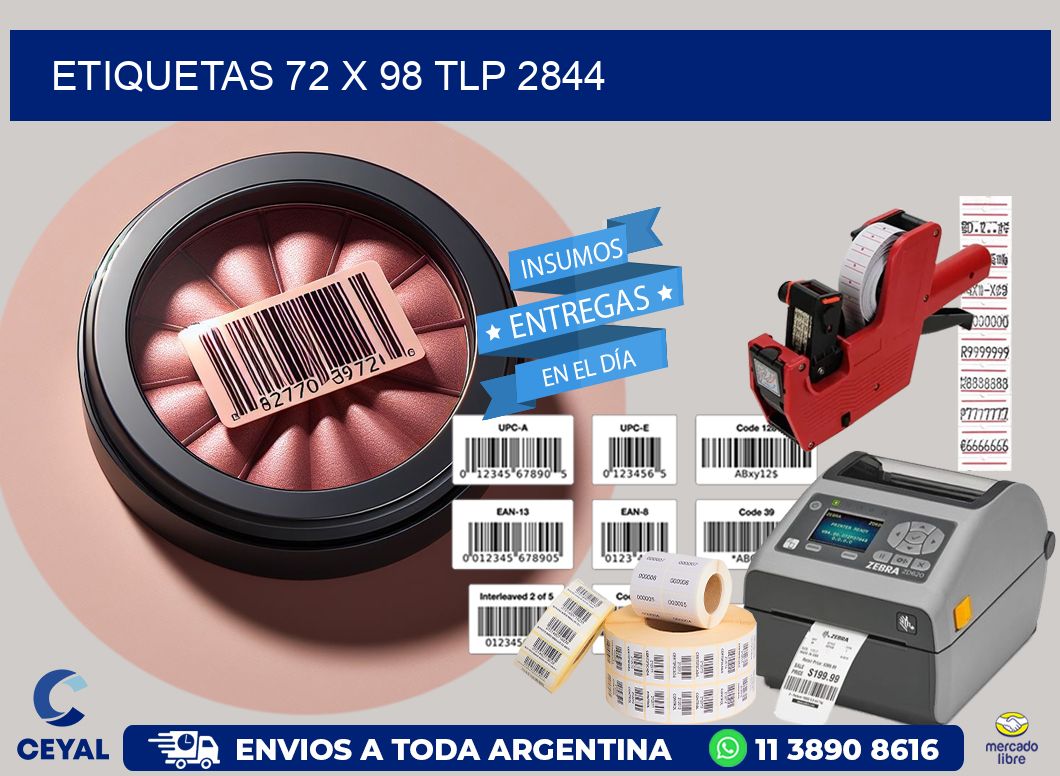 ETIQUETAS 72 x 98 TLP 2844