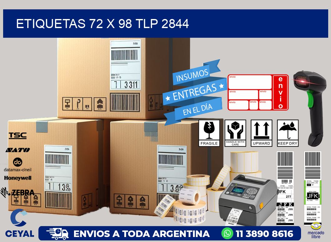 ETIQUETAS 72 x 98 TLP 2844