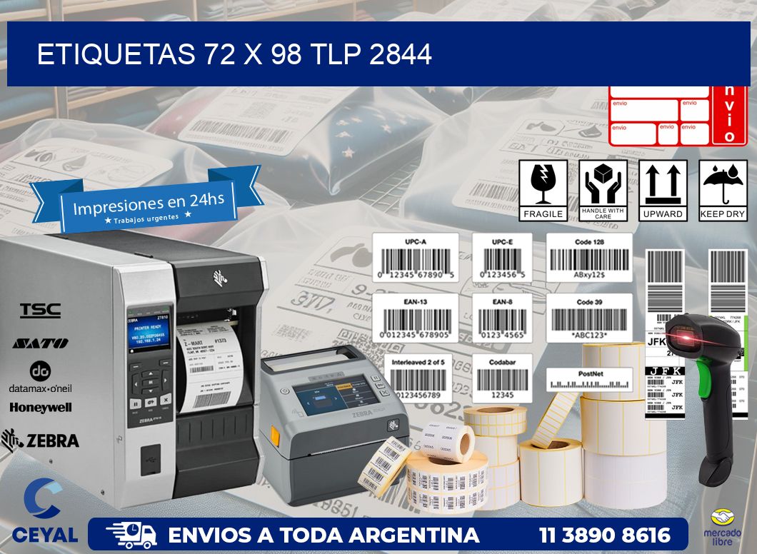 ETIQUETAS 72 x 98 TLP 2844