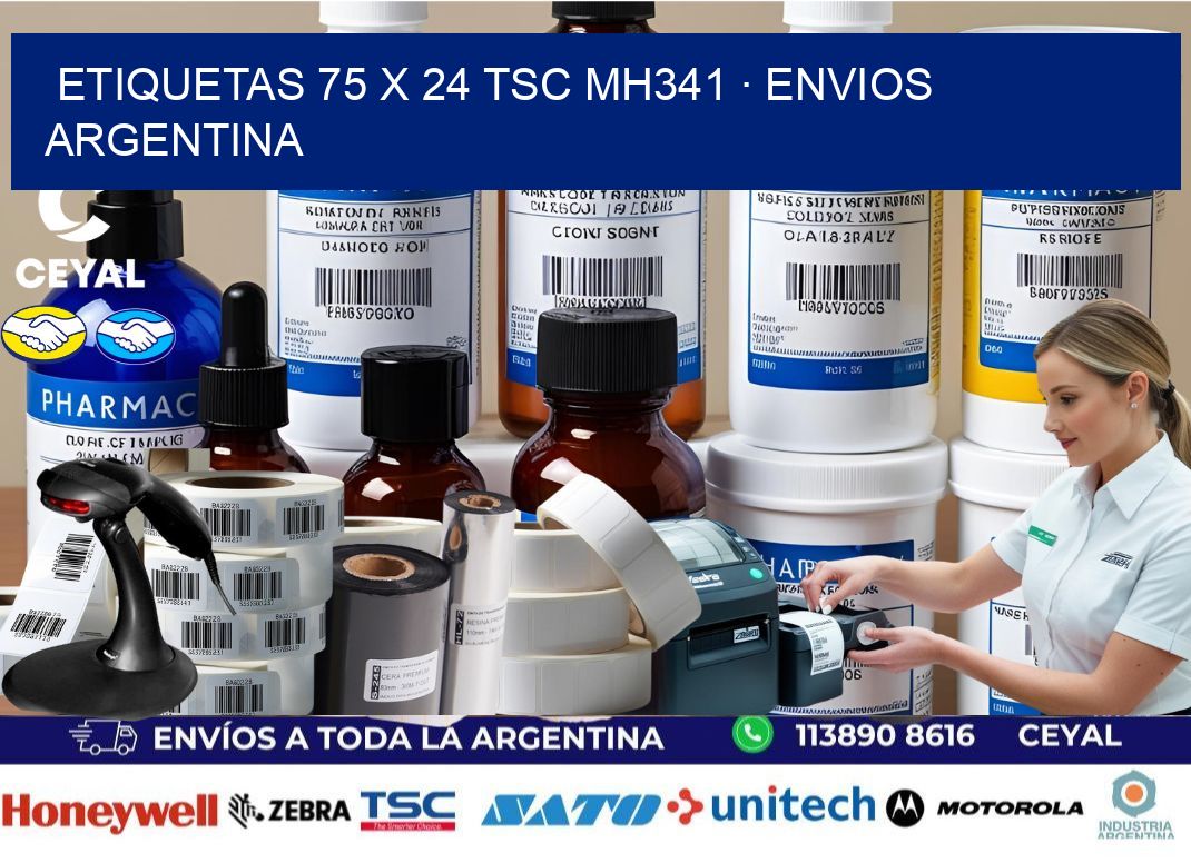ETIQUETAS 75 x 24 TSC MH341 · ENVIOS ARGENTINA