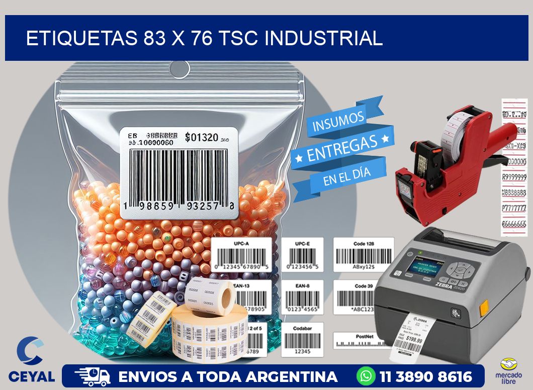 ETIQUETAS 83 x 76 TSC INDUSTRIAL