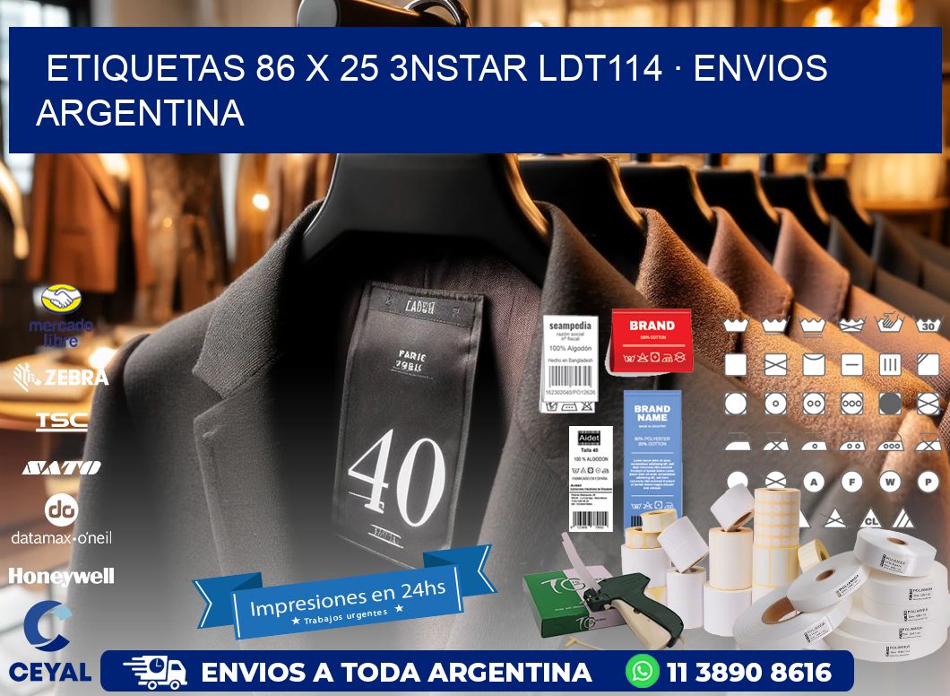 ETIQUETAS 86 x 25 3NSTAR LDT114 · ENVIOS ARGENTINA