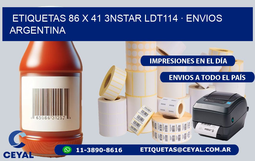 ETIQUETAS 86 x 41 3NSTAR LDT114 · ENVIOS ARGENTINA