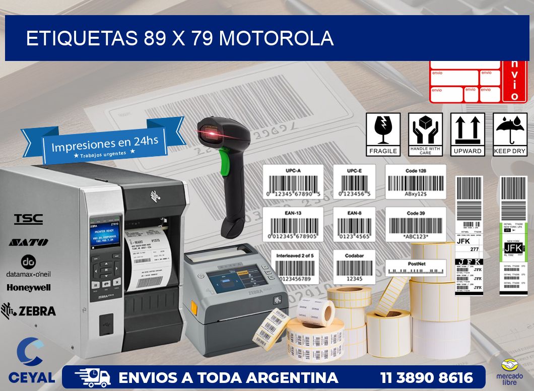 ETIQUETAS 89 x 79 MOTOROLA