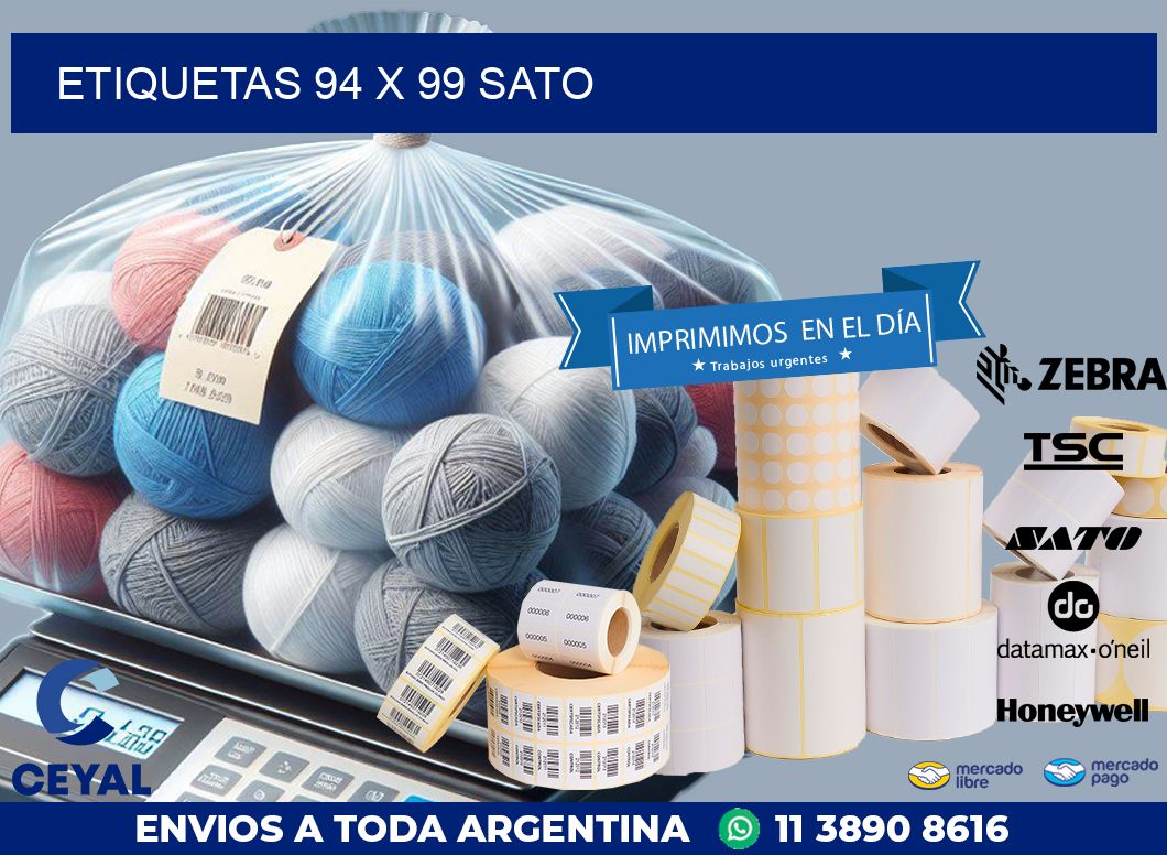 ETIQUETAS 94 x 99 SATO