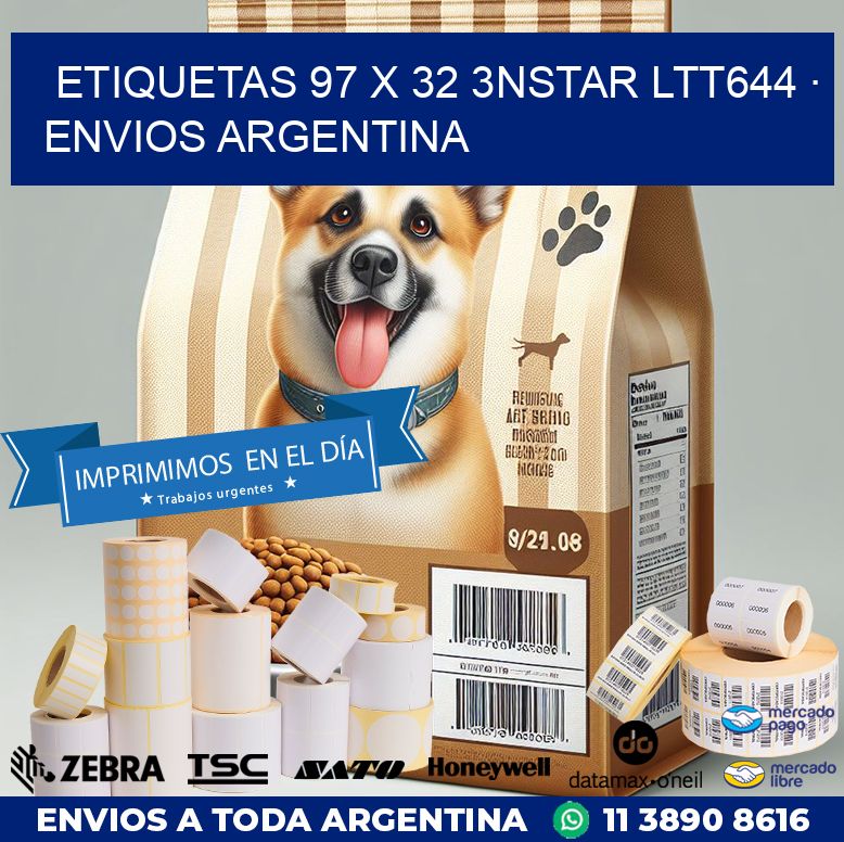 ETIQUETAS 97 x 32 3NSTAR LTT644 · ENVIOS ARGENTINA