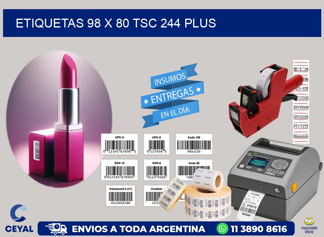 ETIQUETAS 98 x 80 TSC 244 PLUS