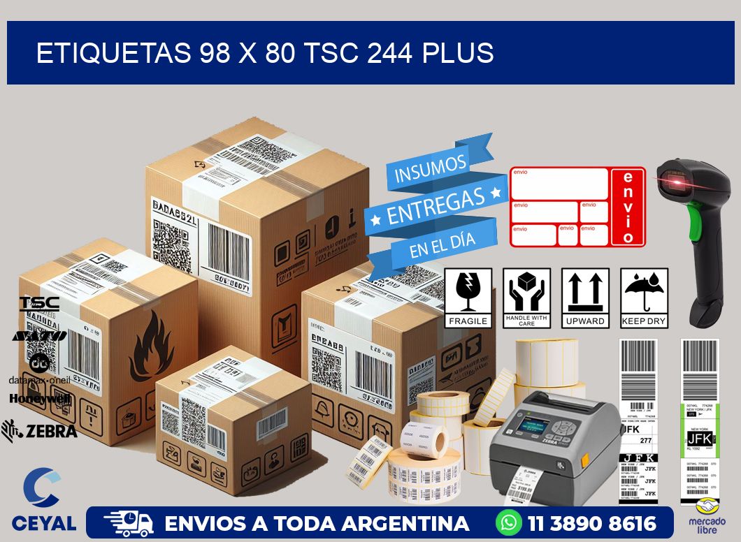 ETIQUETAS 98 x 80 TSC 244 PLUS