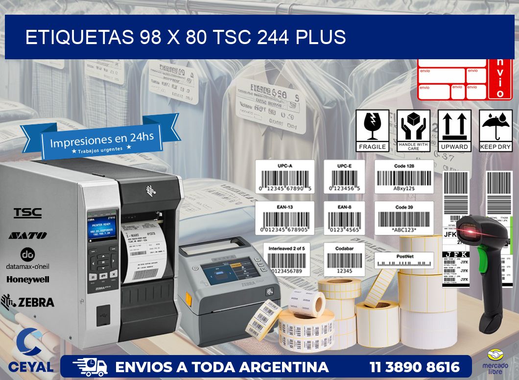 ETIQUETAS 98 x 80 TSC 244 PLUS