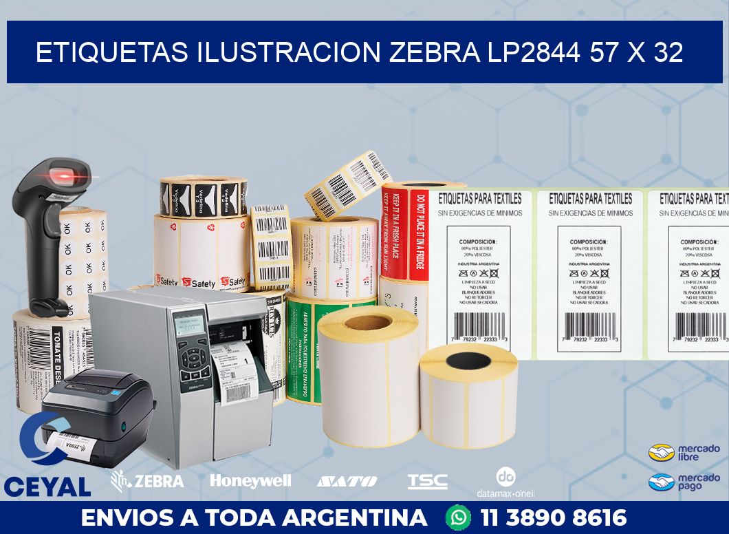 ETIQUETAS ILUSTRACION ZEBRA LP2844 57 x 32