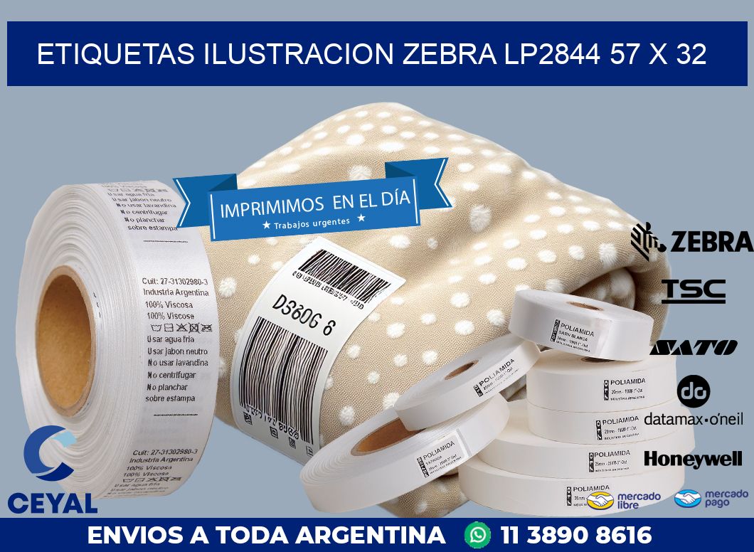 ETIQUETAS ILUSTRACION ZEBRA LP2844 57 x 32