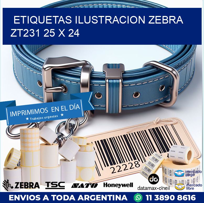 ETIQUETAS ILUSTRACION ZEBRA ZT231 25 x 24