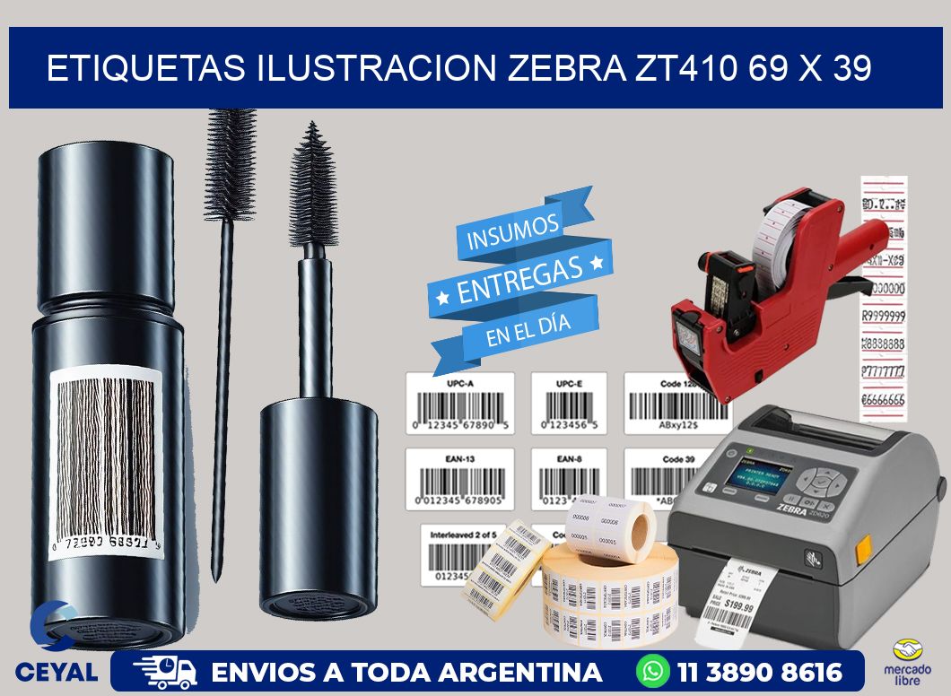 ETIQUETAS ILUSTRACION ZEBRA ZT410 69 x 39