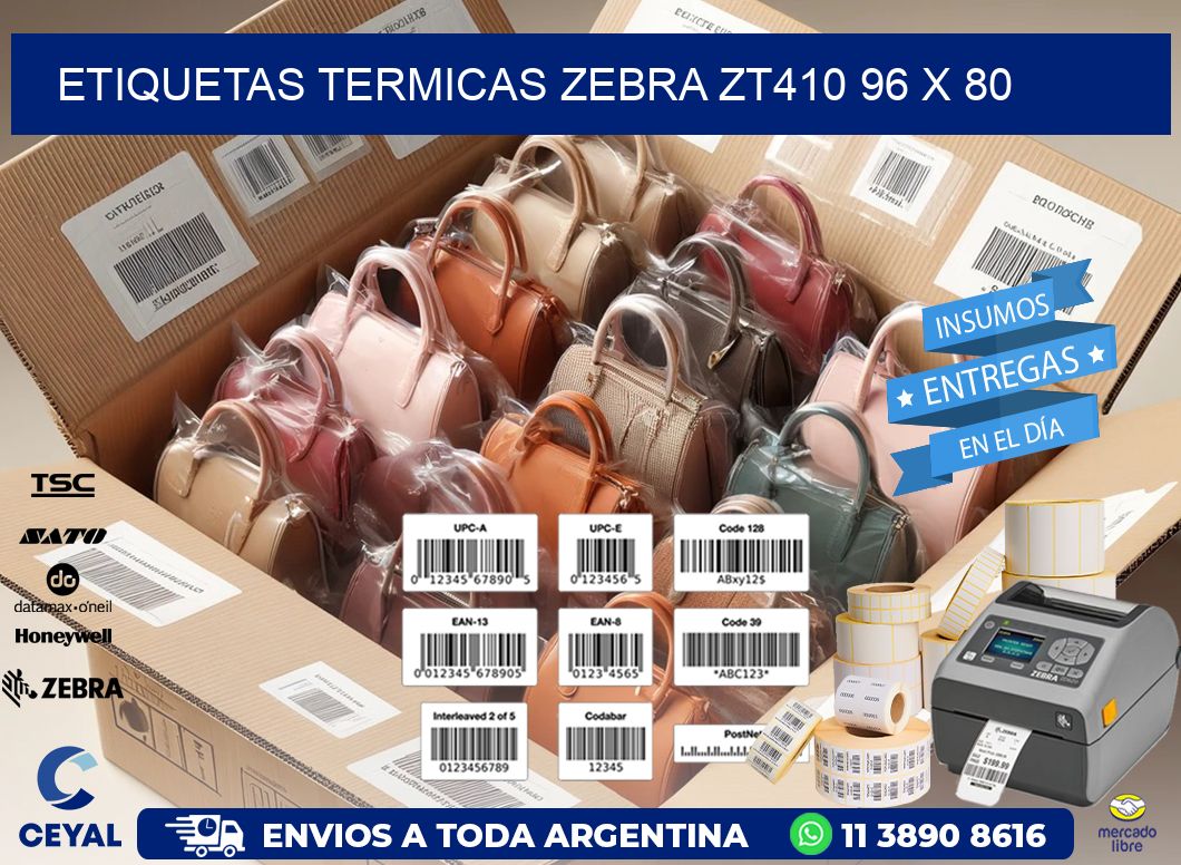 ETIQUETAS TERMICAS ZEBRA ZT410 96 x 80