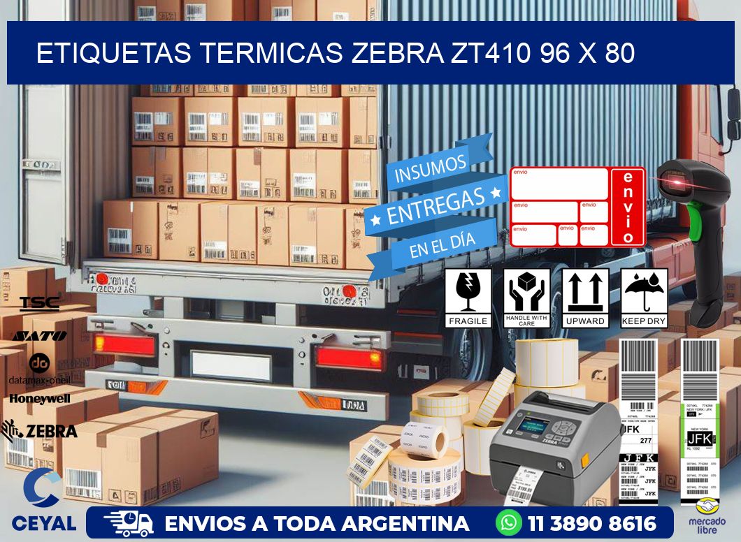ETIQUETAS TERMICAS ZEBRA ZT410 96 x 80