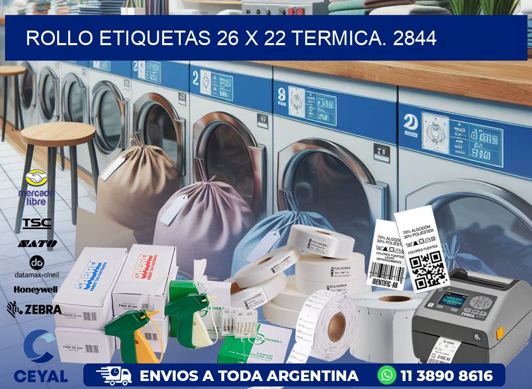 Rollo etiquetas 26 x 22 termica. 2844