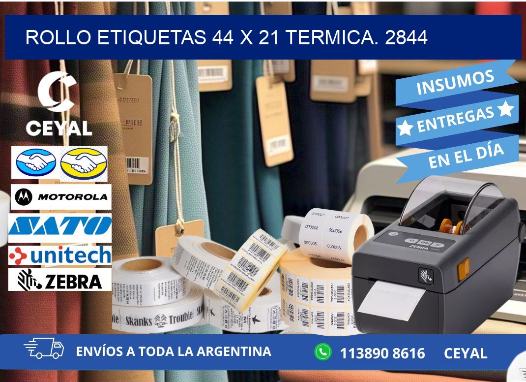 Rollo etiquetas 44 x 21 termica. 2844