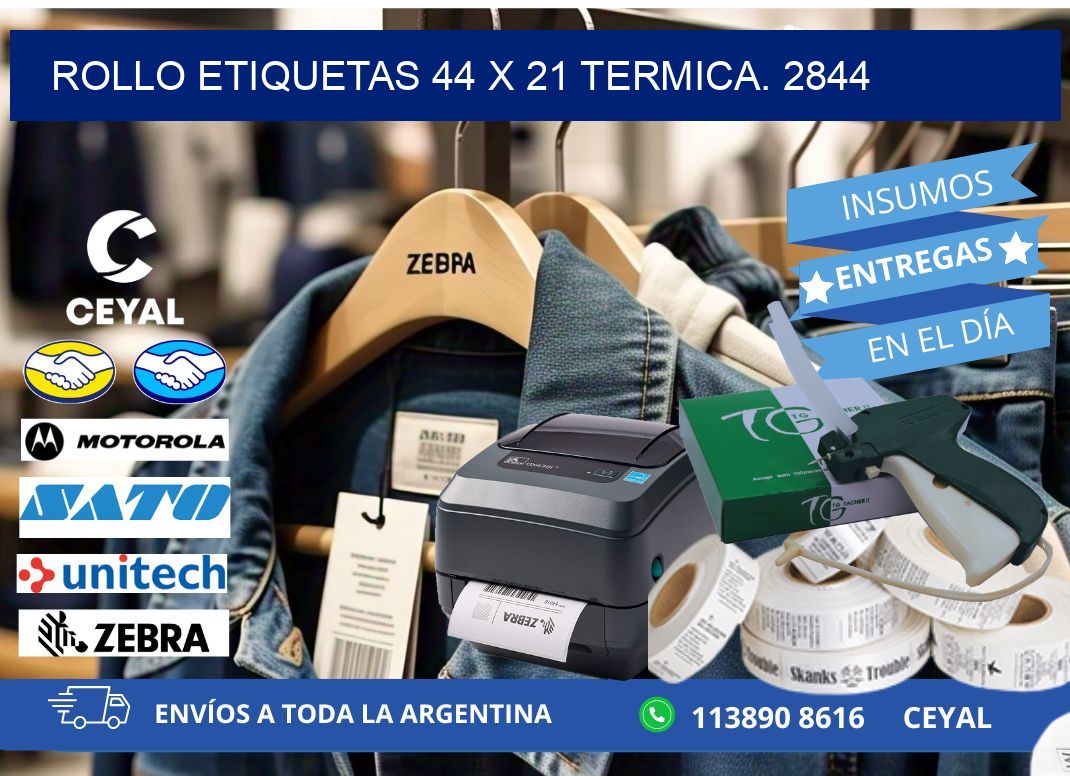 Rollo etiquetas 44 x 21 termica. 2844