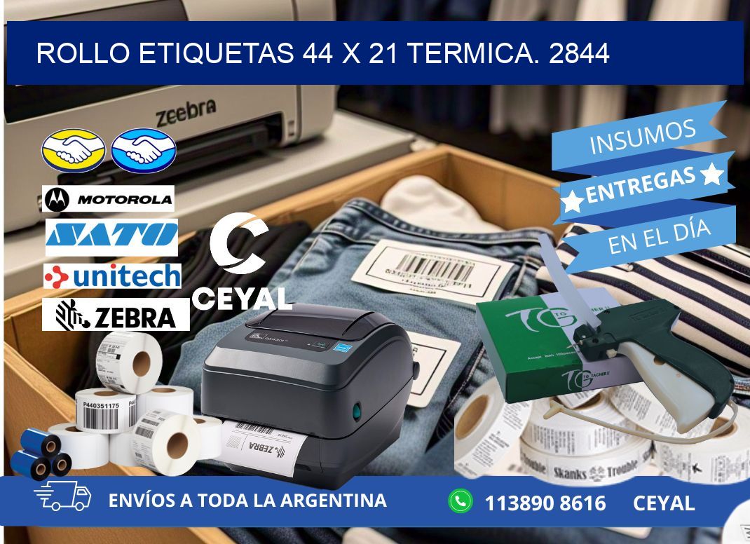 Rollo etiquetas 44 x 21 termica. 2844