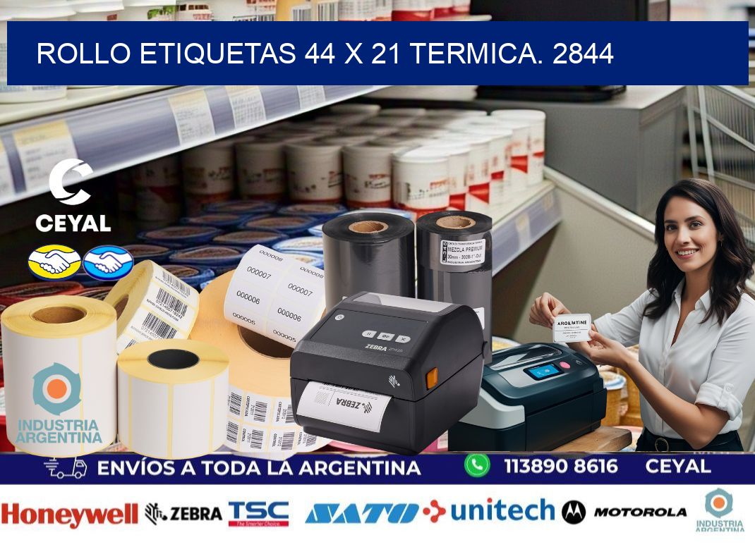 Rollo etiquetas 44 x 21 termica. 2844