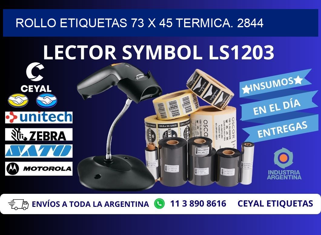 Rollo etiquetas 73 x 45 termica. 2844