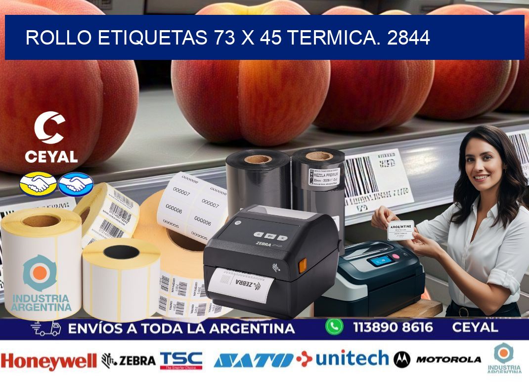 Rollo etiquetas 73 x 45 termica. 2844