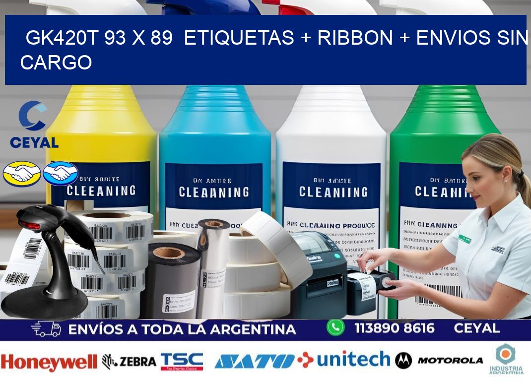 GK420T 93 x 89  etiquetas + ribbon + envios sin cargo