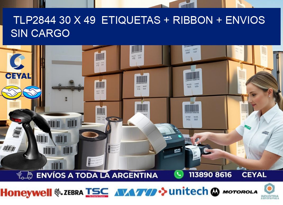 TLP2844 30 x 49  etiquetas + ribbon + envios sin cargo