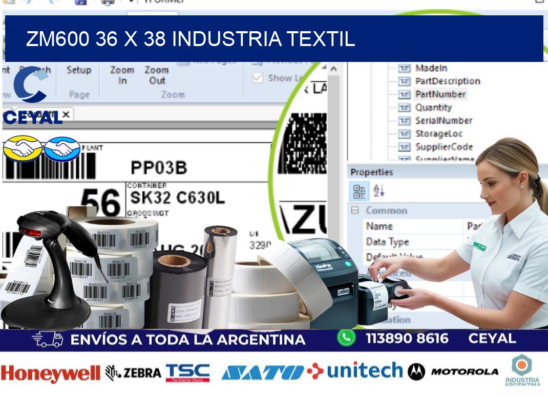 ZM600 36 x 38 INDUSTRIA TEXTIL