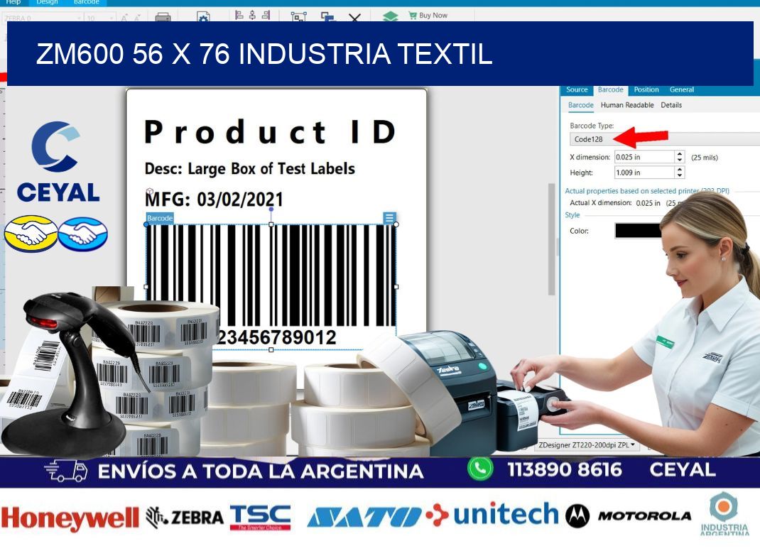 ZM600 56 x 76 INDUSTRIA TEXTIL