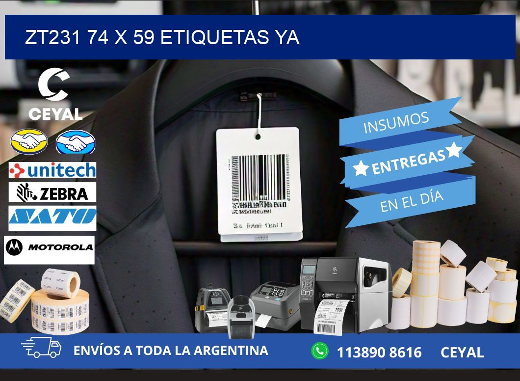 ZT231 74 x 59 ETIQUETAS YA