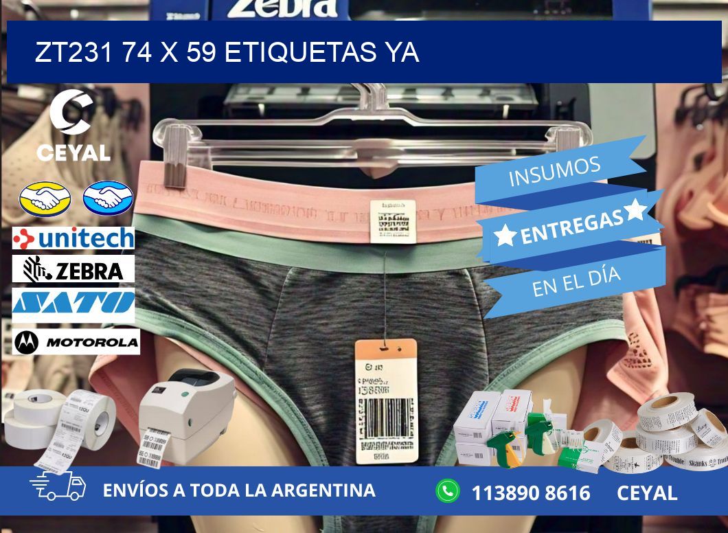 ZT231 74 x 59 ETIQUETAS YA