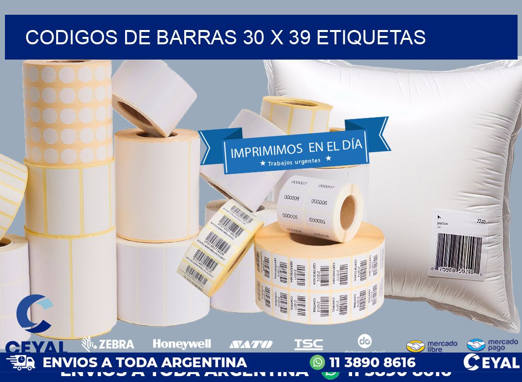 codigos de barras 30 x 39 etiquetas