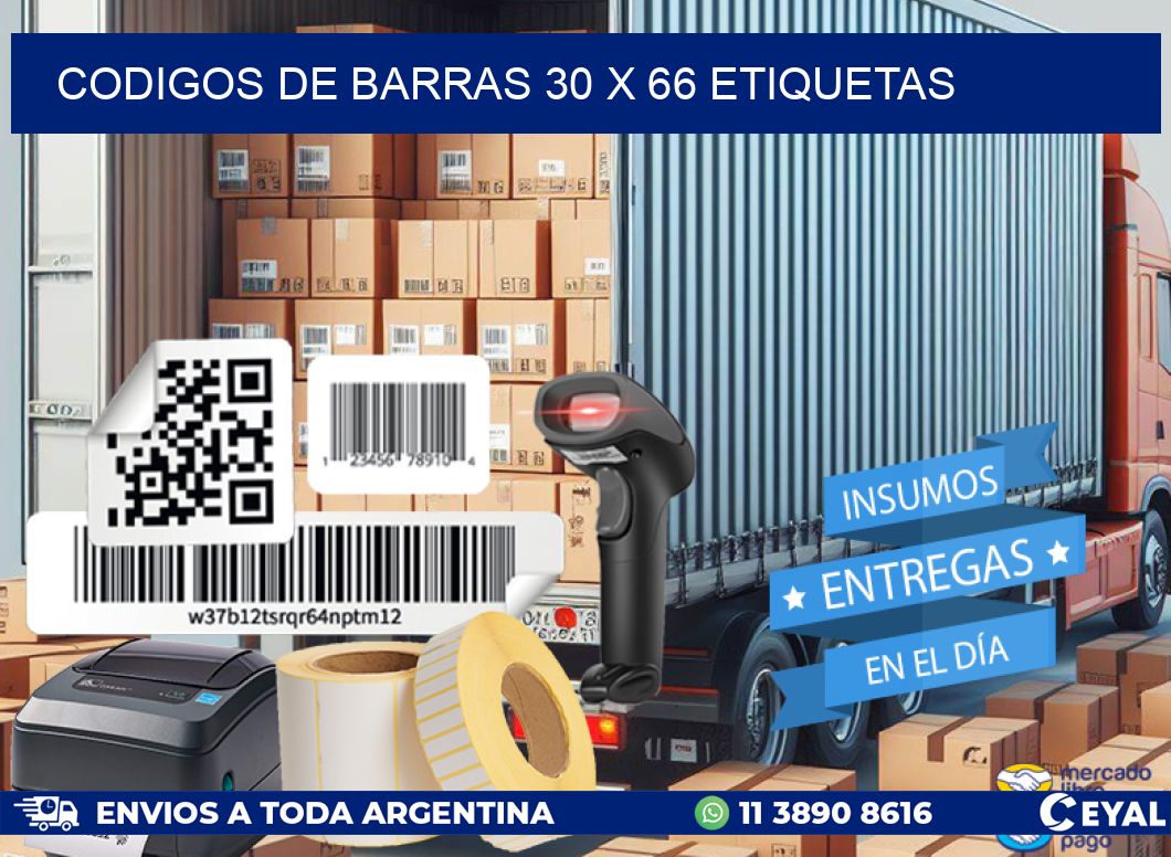 codigos de barras 30 x 66 etiquetas
