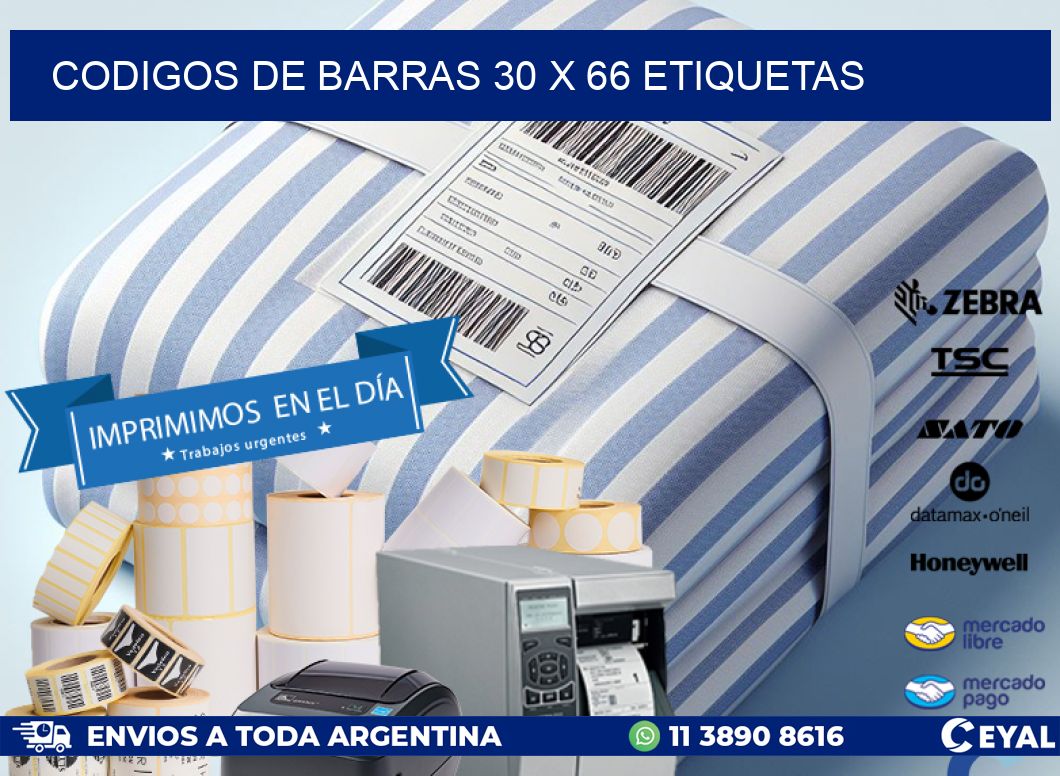 codigos de barras 30 x 66 etiquetas