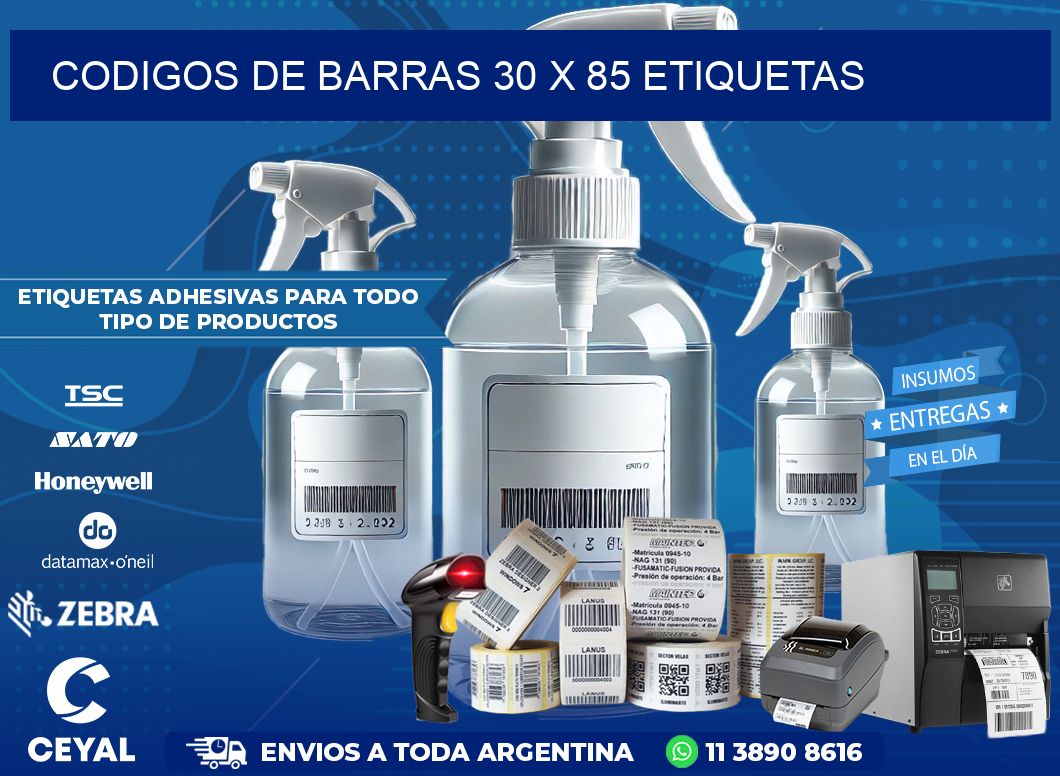 codigos de barras 30 x 85 etiquetas
