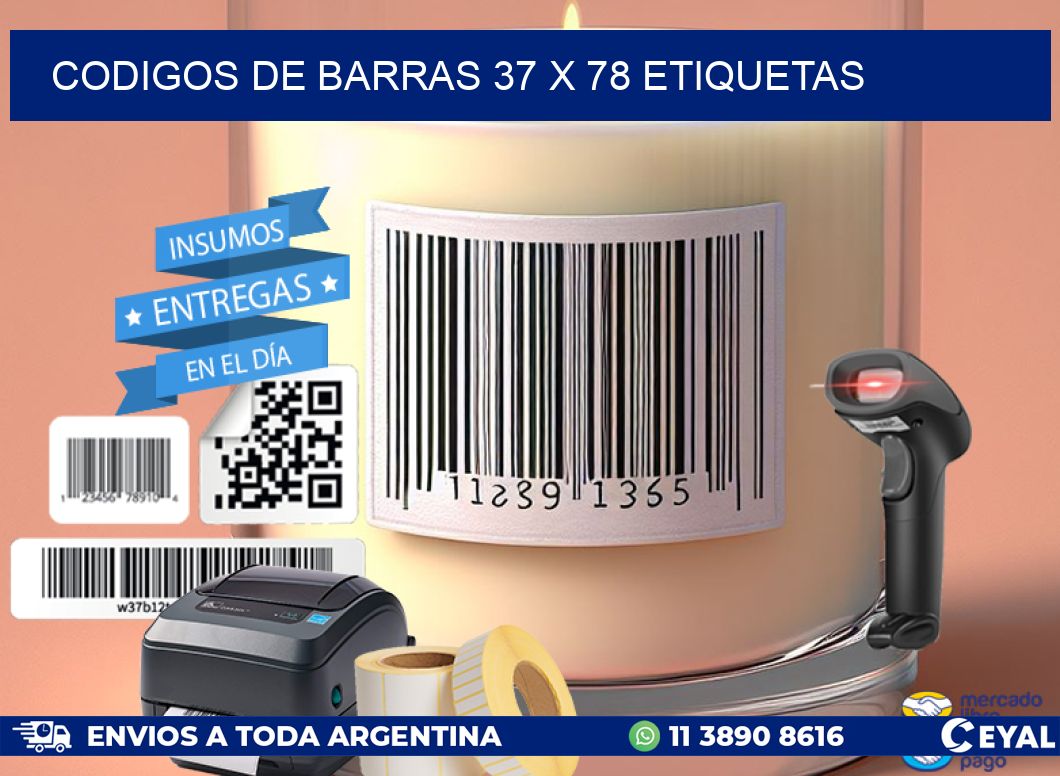 codigos de barras 37 x 78 etiquetas