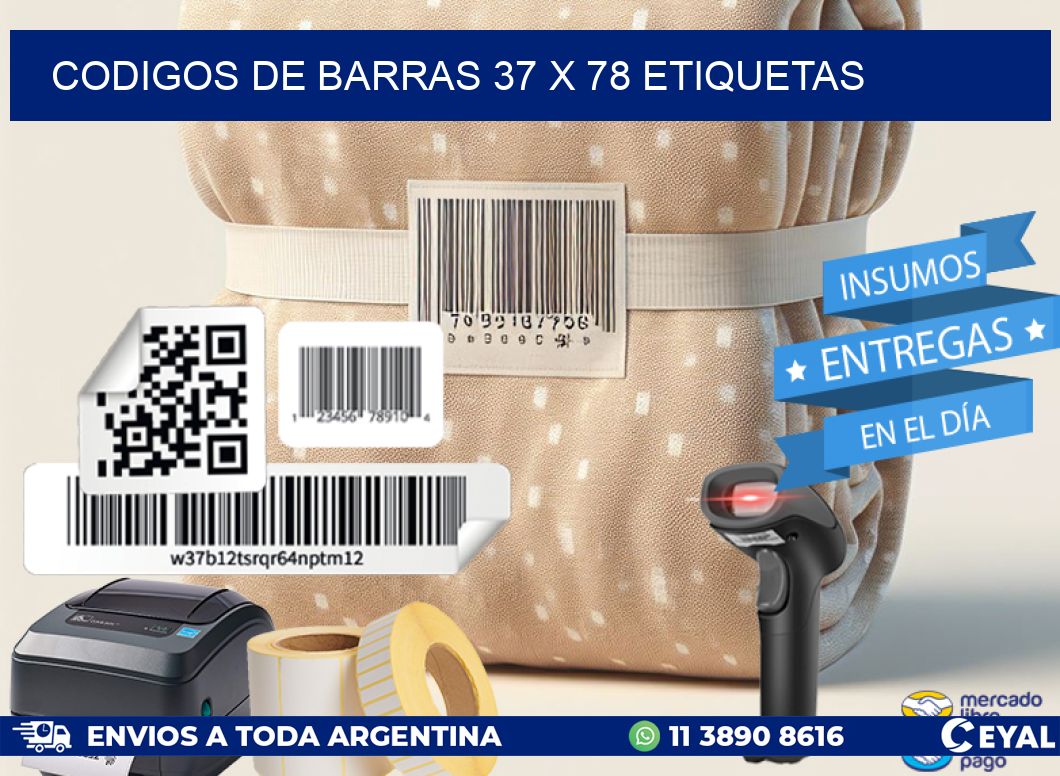 codigos de barras 37 x 78 etiquetas