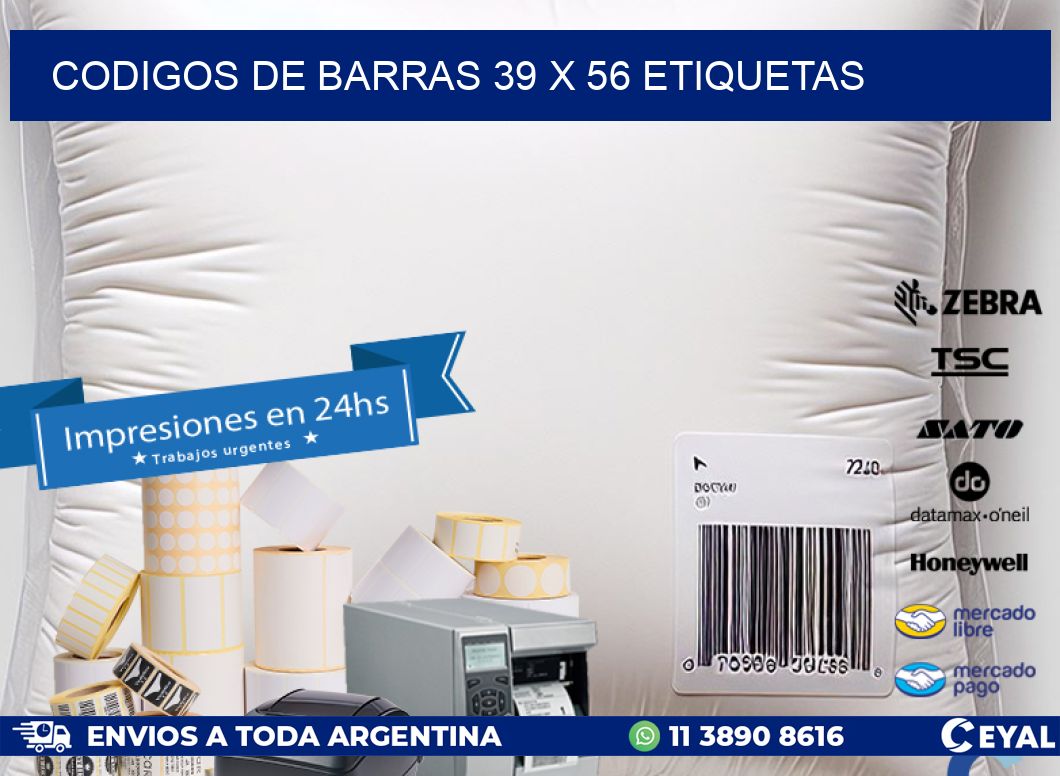 codigos de barras 39 x 56 etiquetas