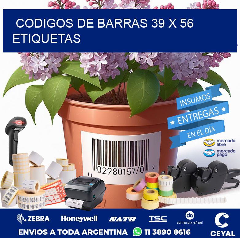 codigos de barras 39 x 56 etiquetas