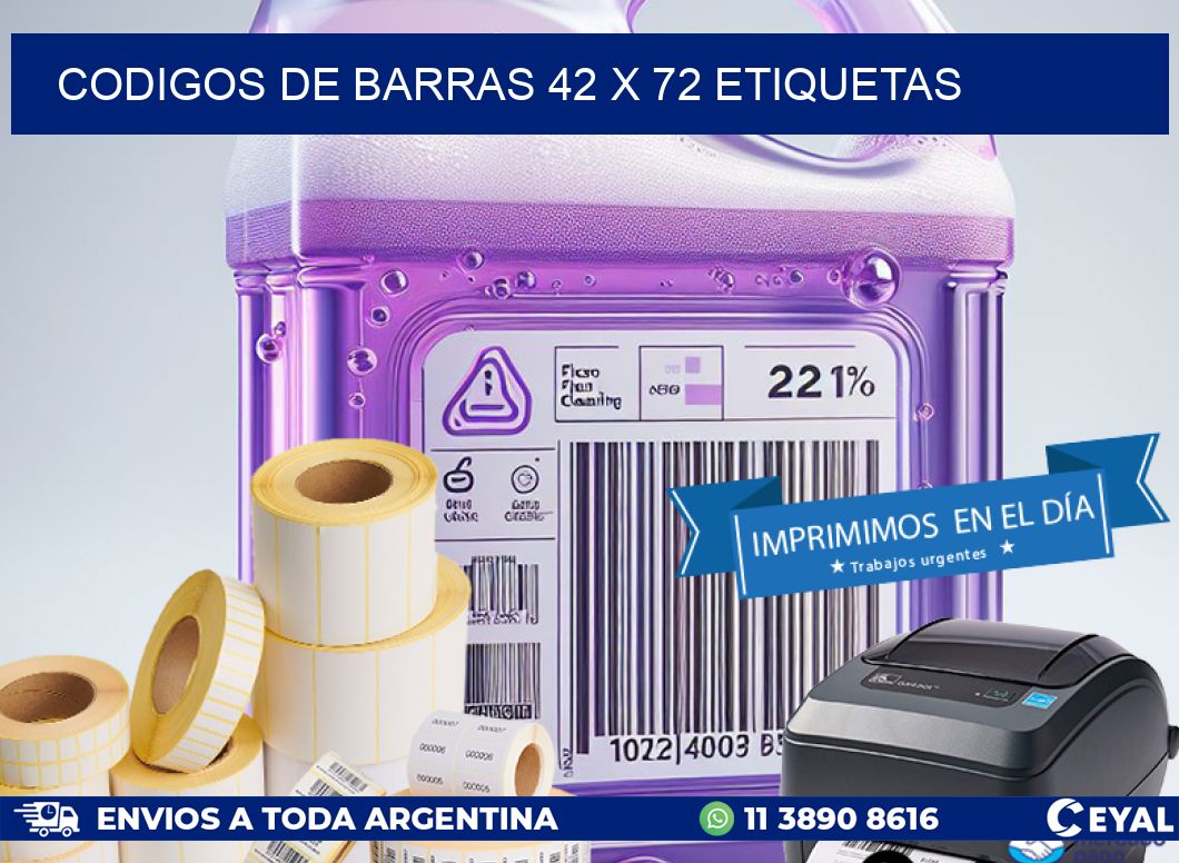 codigos de barras 42 x 72 etiquetas