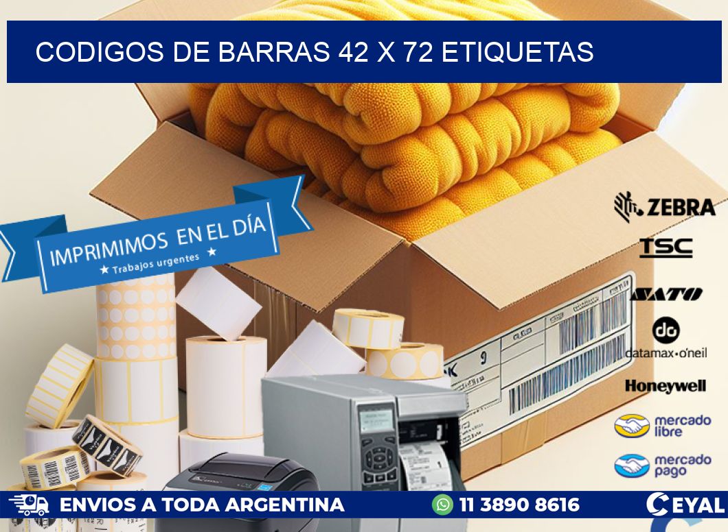 codigos de barras 42 x 72 etiquetas