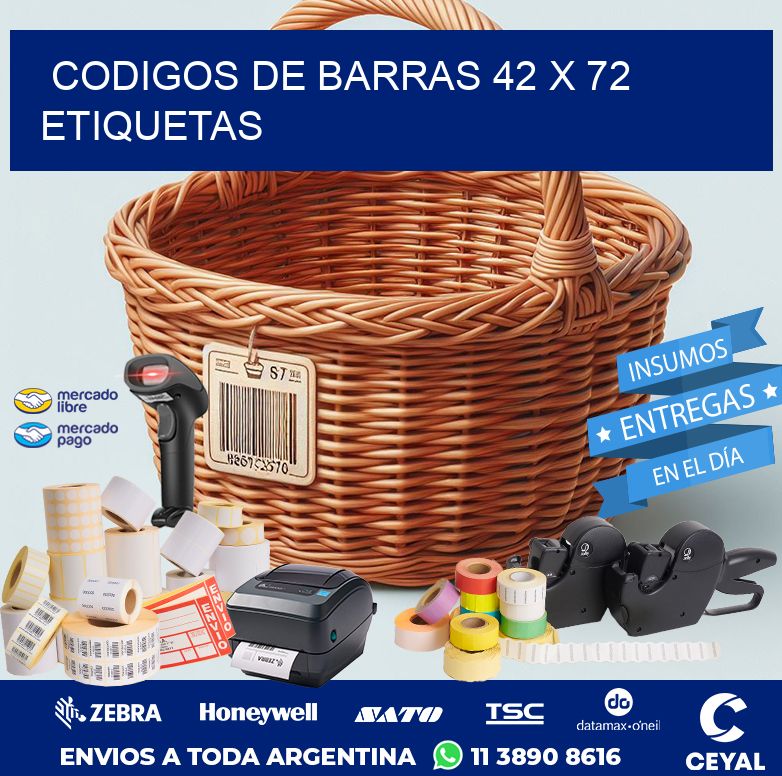 codigos de barras 42 x 72 etiquetas