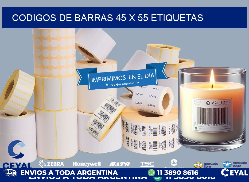codigos de barras 45 x 55 etiquetas