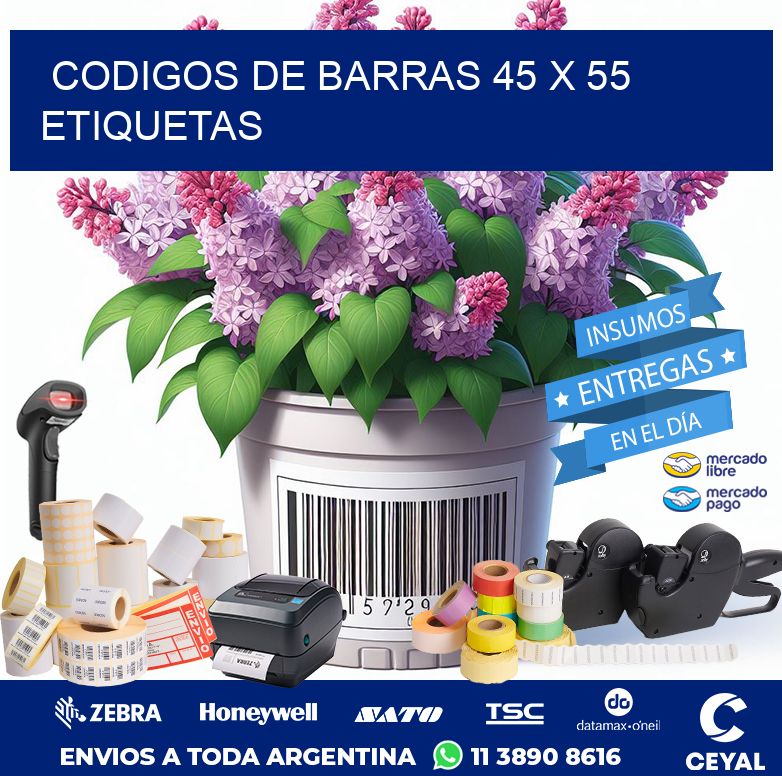 codigos de barras 45 x 55 etiquetas