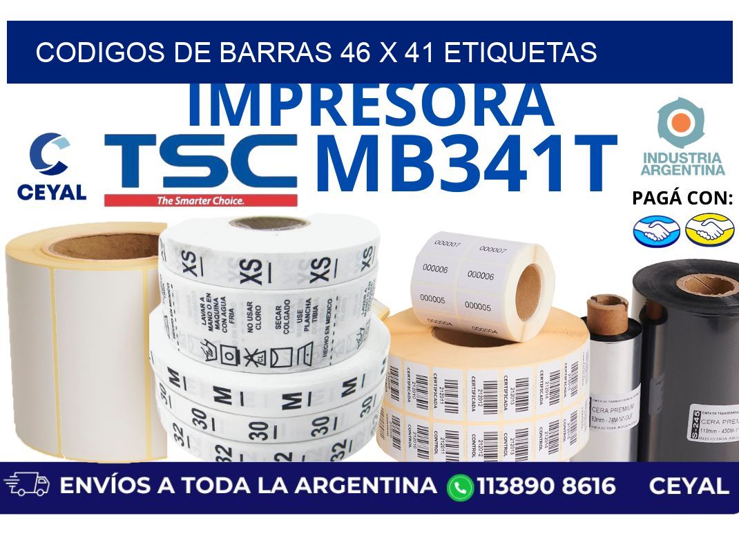 codigos de barras 46 x 41 etiquetas