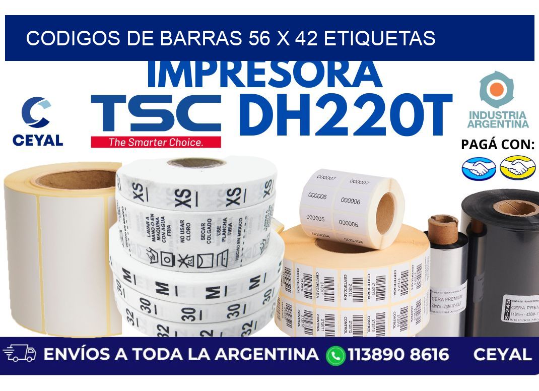 codigos de barras 56 x 42 etiquetas